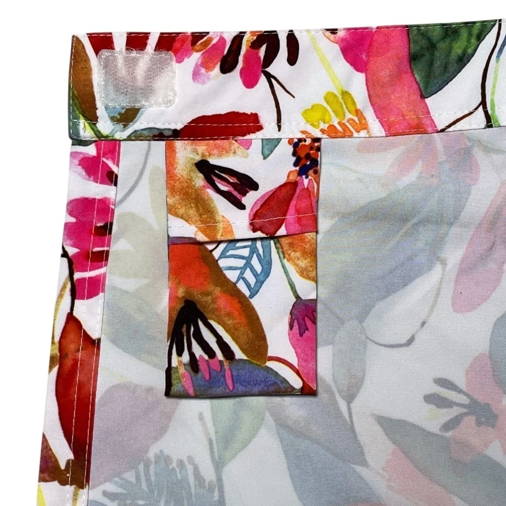 RipSkirt Hawaii Wrap Skirt Size M Length 1 Wildflower Watercolor Travel Resort